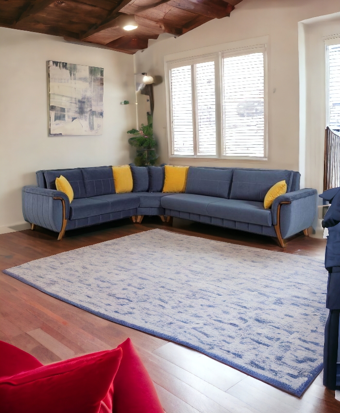 VELVET CONER SOFA 