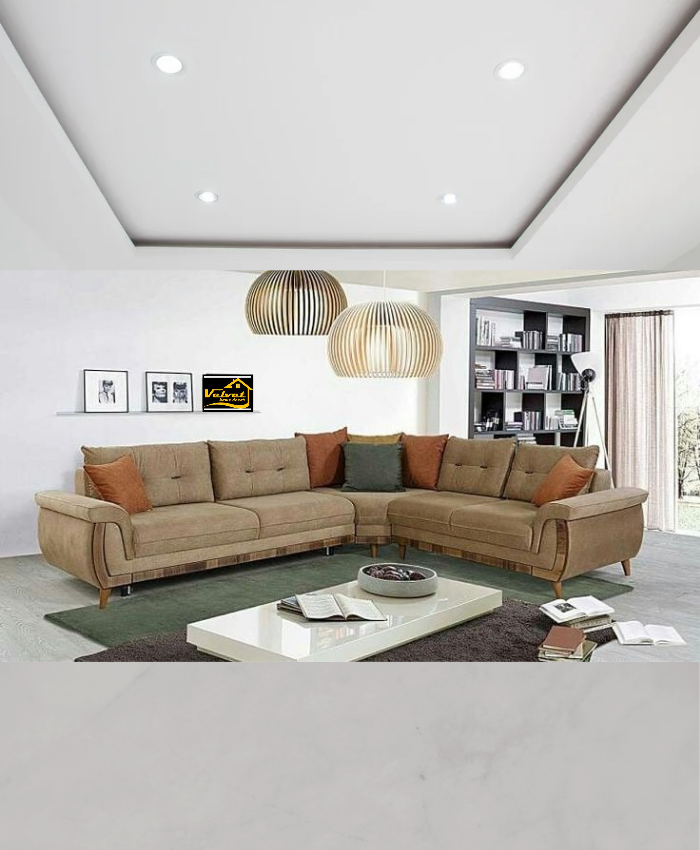 VELVET CONER SOFA 
